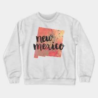 new mexico - calligraphy and abstract state outline Crewneck Sweatshirt